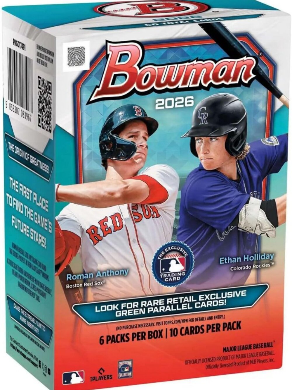 2026 Baseball Blaster Trading Card Box - Retail Exclusive Green Parallels